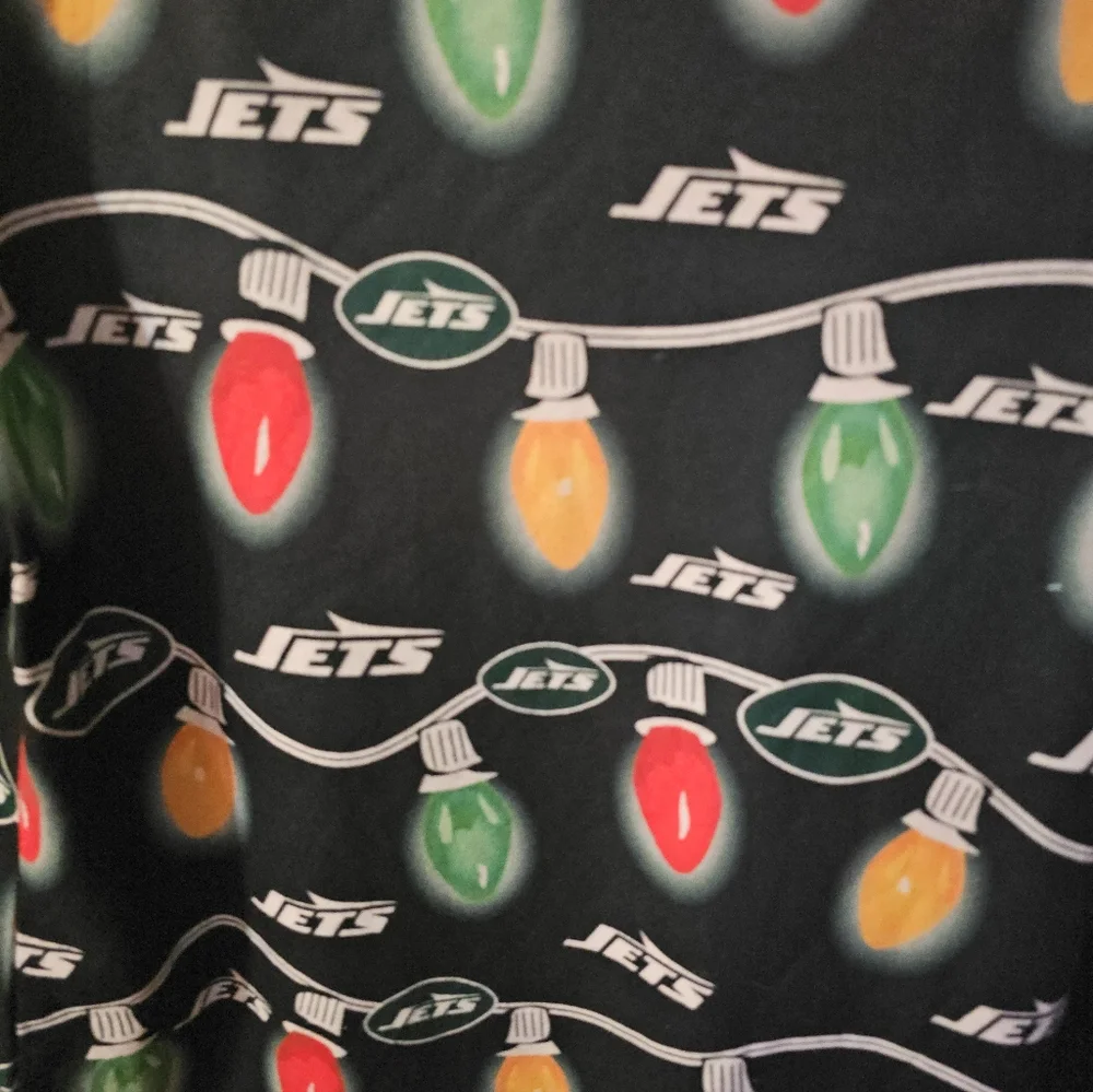 NY Jets Christmas 2pc Pajama set Sz L 14/16 - NWT